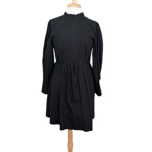 Happy x Nature Elegant Black Floral Pecaboo Back  Size Dress Medium